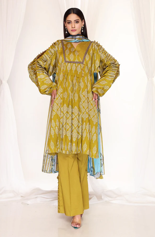 42101080-R  Unstitched 3 piece Suit Nishat Lawn Collection Volume-9