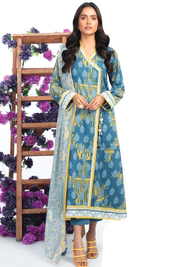 SSF-76-23 Blue Unstitch 3 Piece Suit by Alkaram Studio