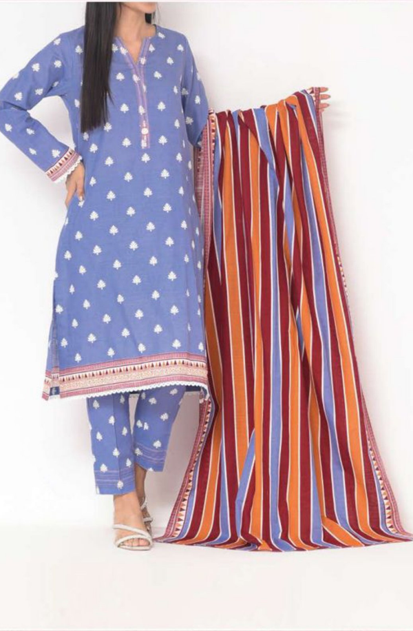 SK3-22096279 Mizaj Unstitched 3 piece Khaddar Collection
