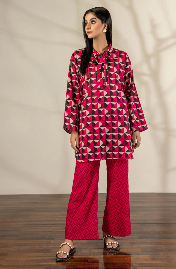 U2870SU-2PC-Red Unstitch 2 Piece Lawn Collection 2024 by Limelight