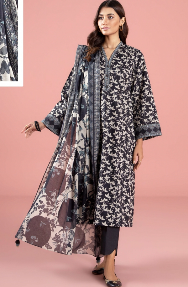 3P-DY23ZV0-11WS Unstitched Printed Lawn Collection 2025 Volume-6 by Sapphire