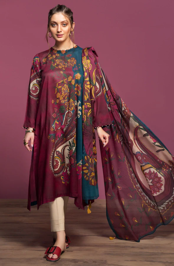 42001015-R Unstitched 3 piece Suit Nishat Lawn Collection Volume-5