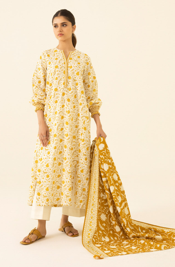 U2D-DY23V6-3WS Unstitched Printed Lawn Collection 2025 Volume-11 by Sapphire