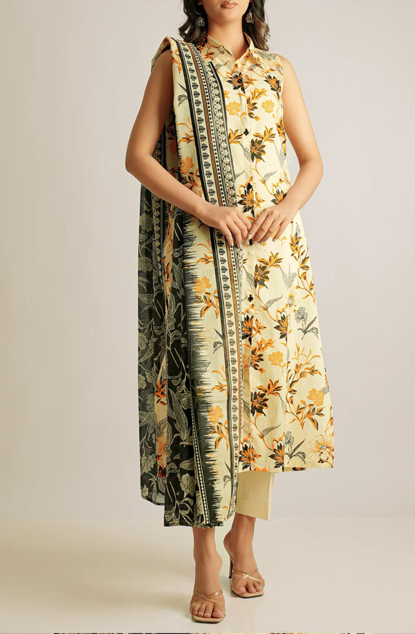 U01-25224-03A Unstitched Printed Lawn Collection 2025 Volume-04 by Saya