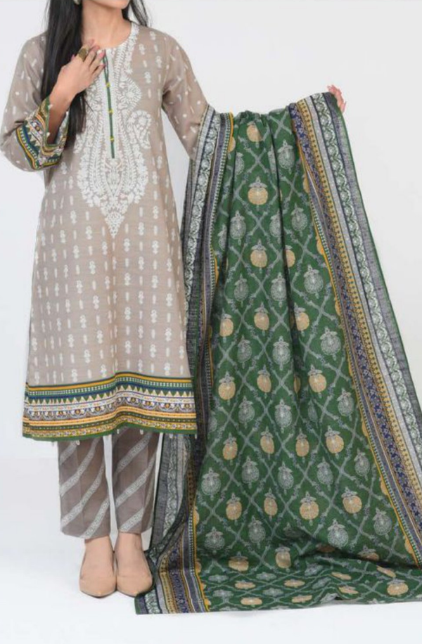 SK3-22096245 Mizaj Unstitched 3 piece Khaddar Collection