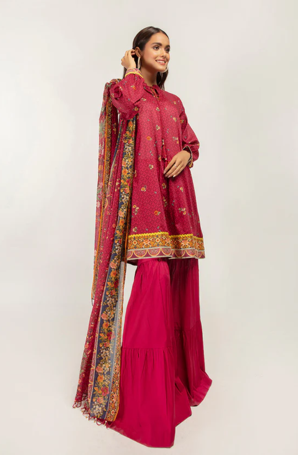 42101211-R  Unstitched 3 piece Suit Nishat Lawn Collection Volume-9