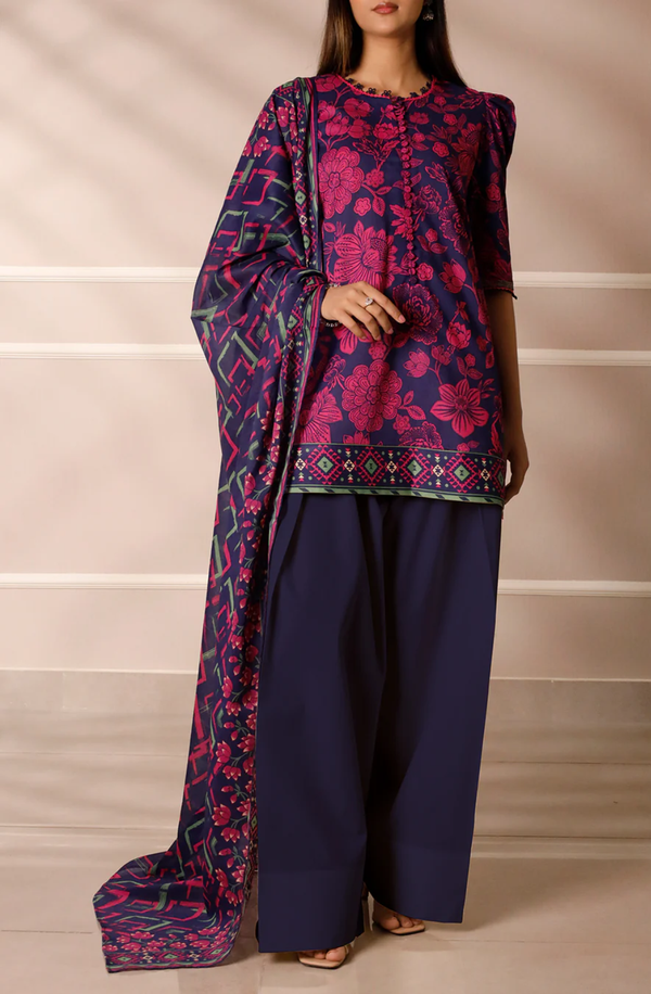 U01-25224-04A Unstitched Printed Lawn Collection 2025 Volume-04 by Saya