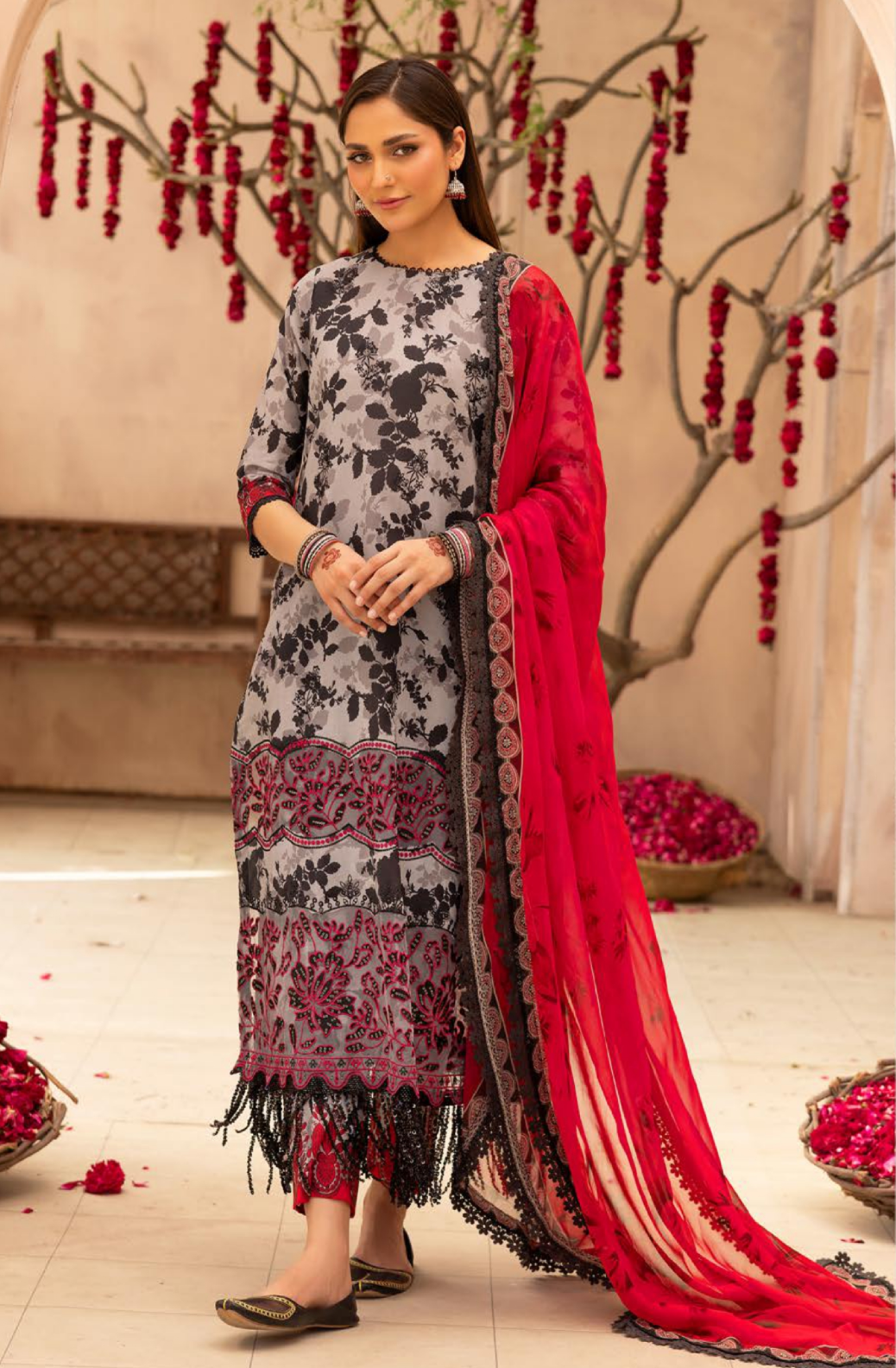 OMRFP-07 Omre Festive Premium Digital Lawn Collection 2026 Volume-110 ...