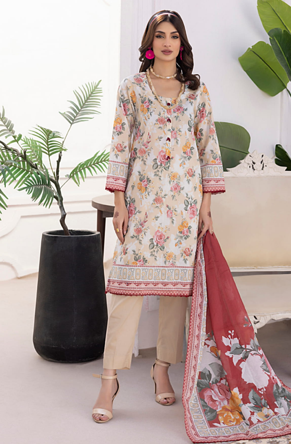 SDPL25V13-7 Salina Unstitched Digital Printed Lawn Volume-13 collection 2025 by Regalia