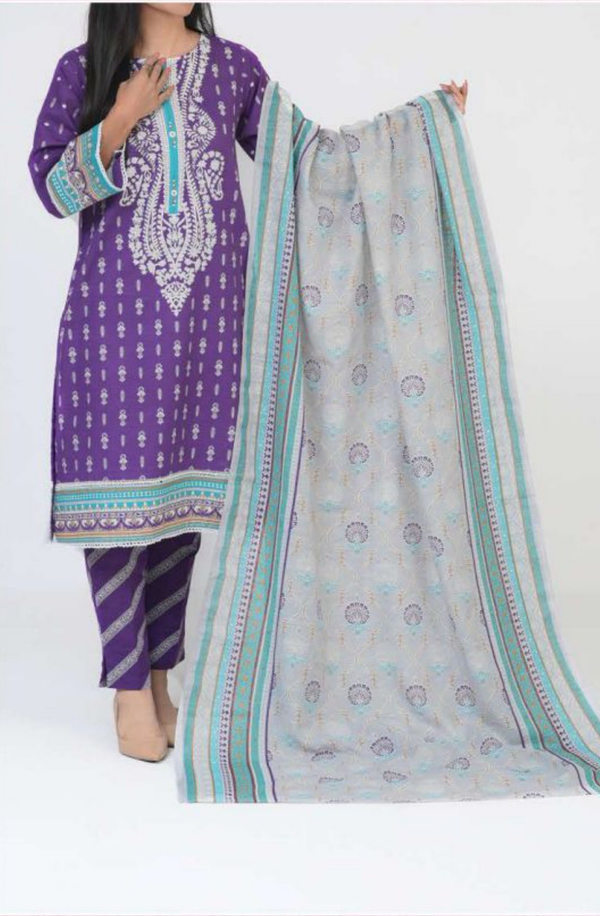SK3-22096246 Mizaj Unstitched 3 piece Khaddar Collection