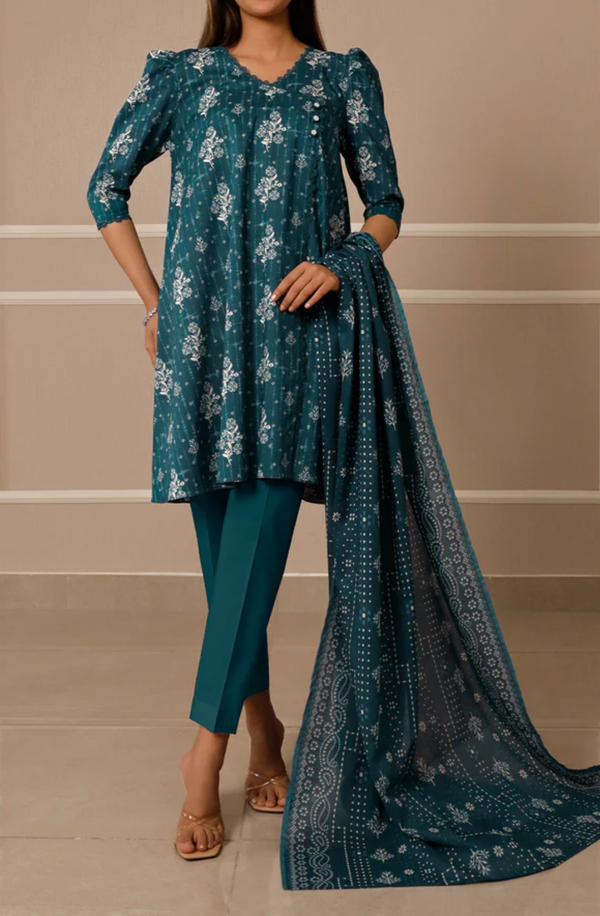 U01-25208-07B Unstitched Printed Monochrom Collection 2025 by Saya