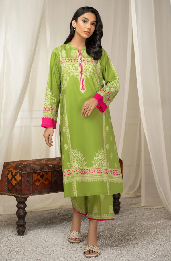 U2941SU-2PC-GRN Unstitch 2 Piece Lawn Collection 2024 by Limelight