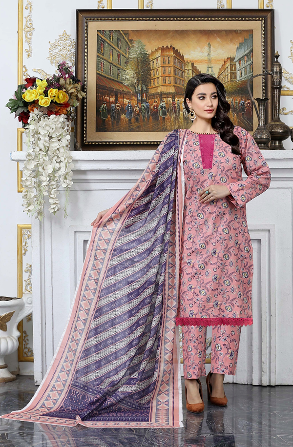 CL-03 COCO Lawn Prints Unstitched 3-piece Suit by Lenaim
