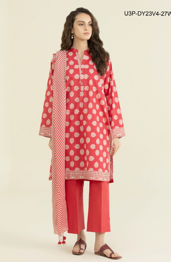U3P-DY23V4-27WS Unstitched Printed Lawn Collection 2025 Volume-04 by Sapphire