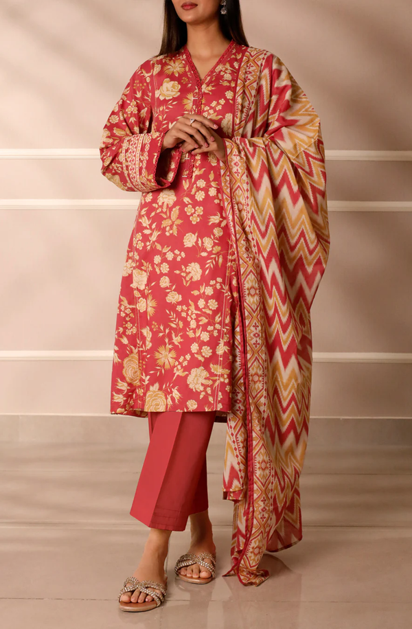 U01-25224-05A Unstitched Printed Lawn Collection 2025 Volume-04 by Saya