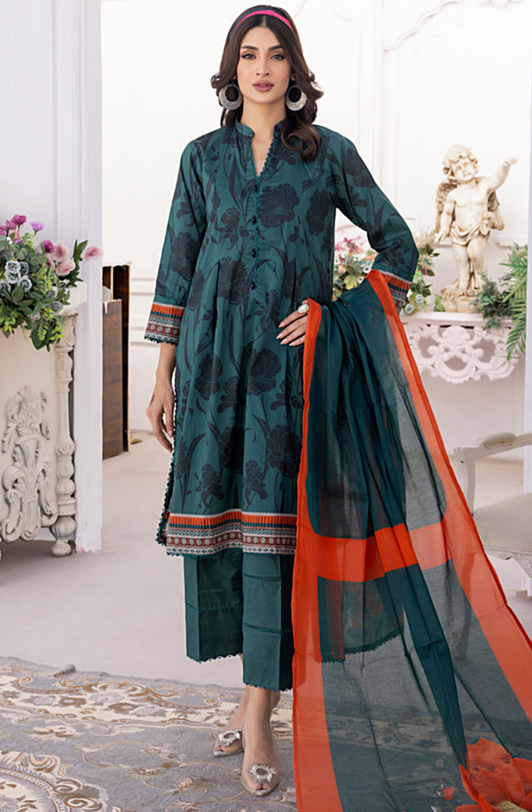 SDPL25V13-9 Salina Unstitched Digital Printed Lawn Volume-13 collection 2025 by Regalia