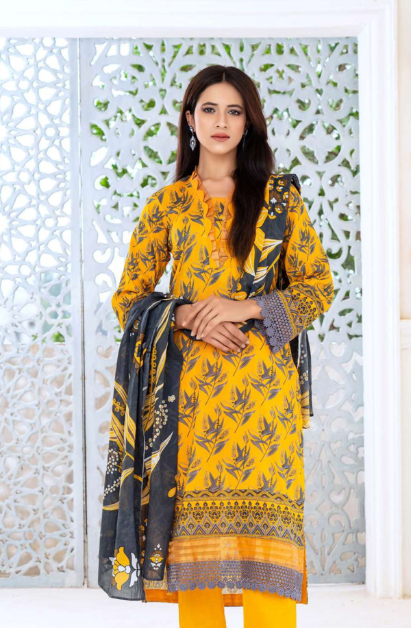 ART2-09 Unstitched 3-piece Lawn suit Volume-2 by Meerab