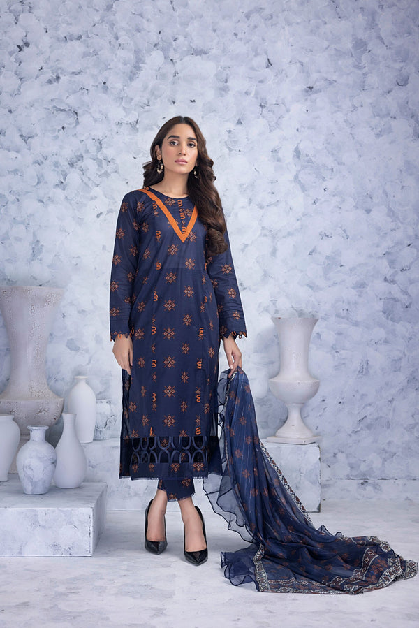 SSZ-4 Unstitched 3 piece Suit Silk Zari Lawn Collection by Regalia