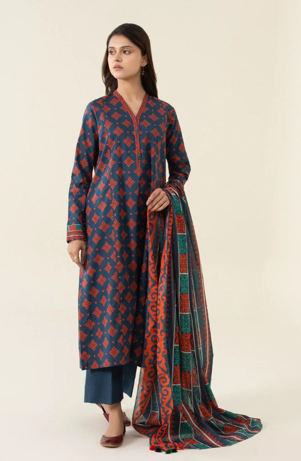 U3P-DY23V4-32R Printed Lawn Collection 2024 Volume 1 by Sapphire