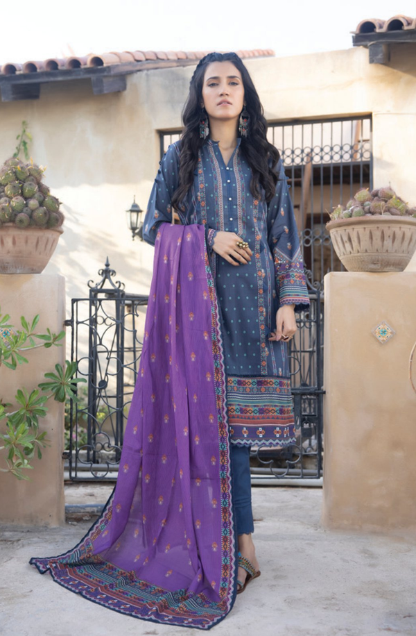 ORC6-3 Unstitched 3piece Suit Orchid Printed Lawn Volume 6 by Regalia