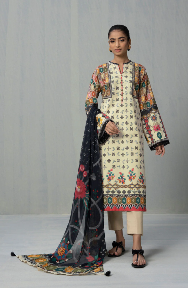 U3-PP22V5-7WS Unstitched Printed Lawn Collection 2025 Volume-9 by Sapphire