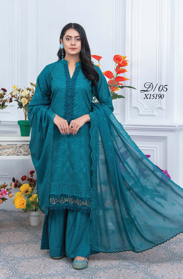 D/05 X15190 Chikankari Embroidered Lawn by Rangriti