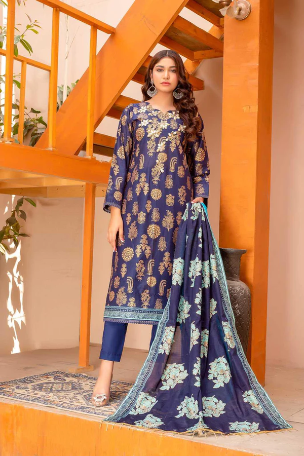 Aysun D-04 Summer Lawn Unstitch 3 piece suit By Lailama