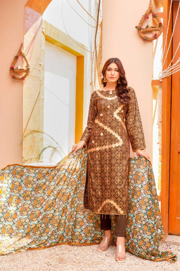 Aysun D-01 Summer Lawn Unstitch 3 piece suit By Lailama