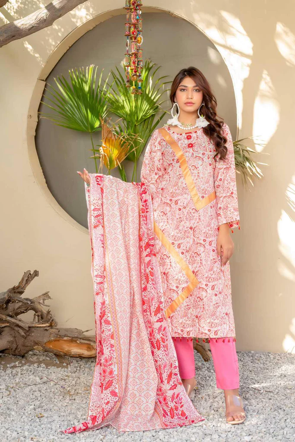 Aysun D-02 Summer Lawn Unstitch 3 piece suit By Lailama