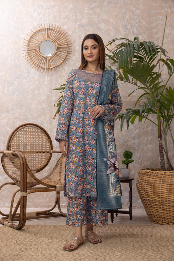 ISMK1-1 Unstitch 3 Piece suit Mushk Khadder Collection Volume 1 by Regalia