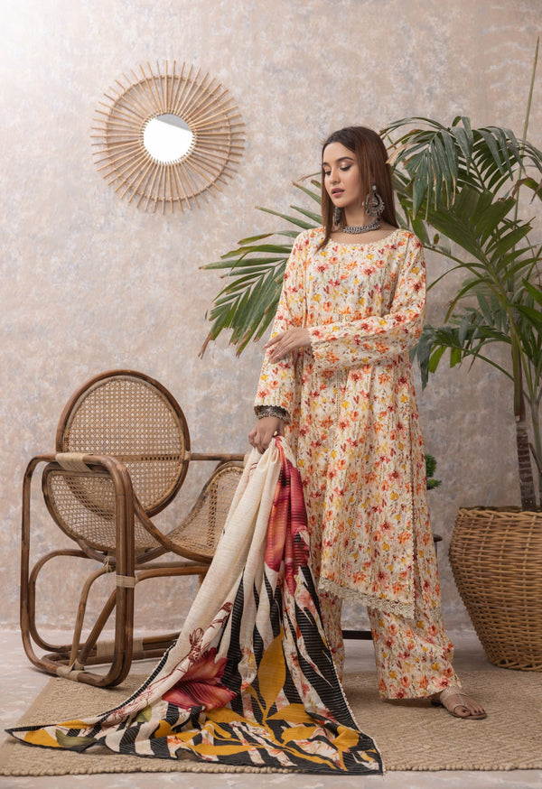 ISMK1-3 Unstitch 3 Piece suit Mushk Khadder Collection Volume 1 by Regalia