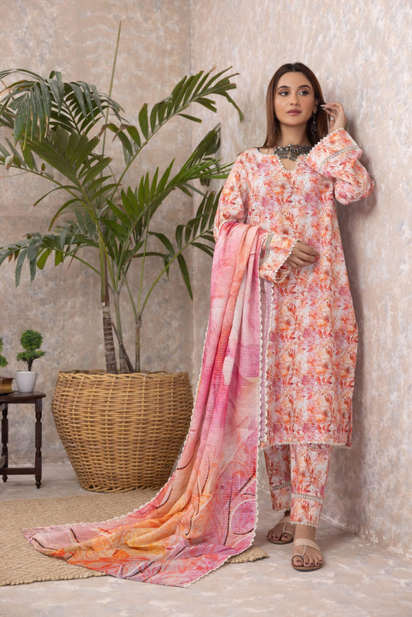 ISMK1-5 Unstitch 3 Piece suit Mushk Khadder Collection Volume 1 by Regalia