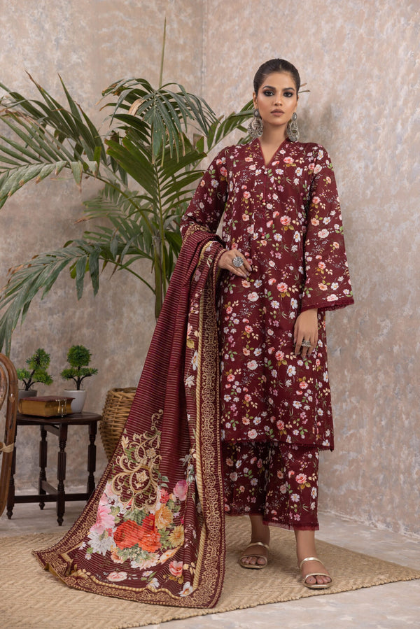 ISMK1-6 Unstitch 3 Piece suit Mushk Khadder Collection Volume 1 by Regalia