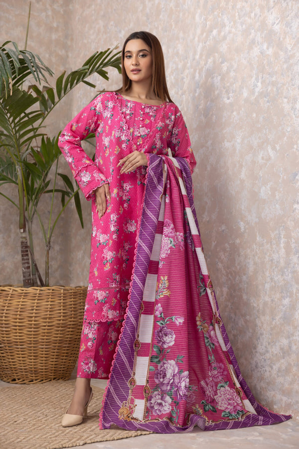 ISMK1-7 Unstitch 3 Piece suit Mushk Khadder Collection Volume 1 by Regalia