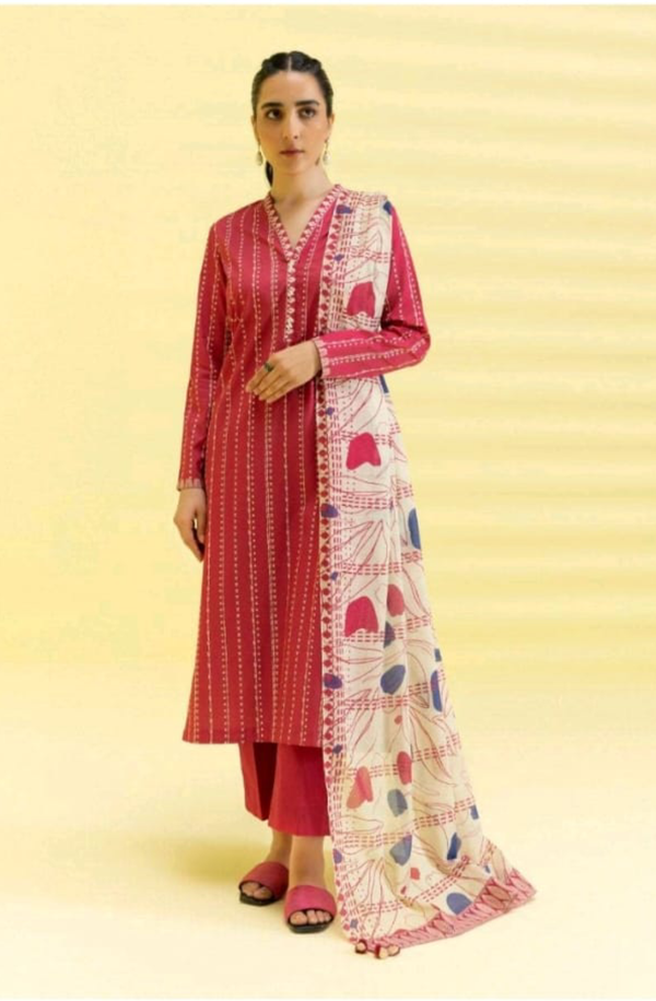 U3P-DY23ZV2-28R Printed Lawn Collection 2024 Volume 1 by Sapphire