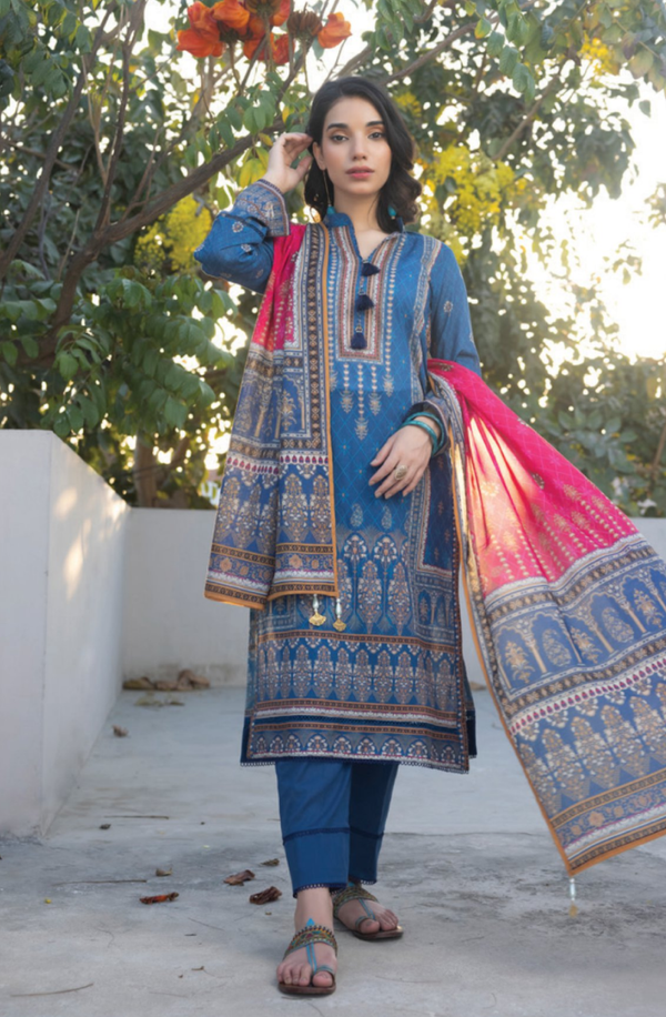 ORC6-10 Unstitched 3piece Suit Orchid Printed Lawn Volume 6 by Regalia