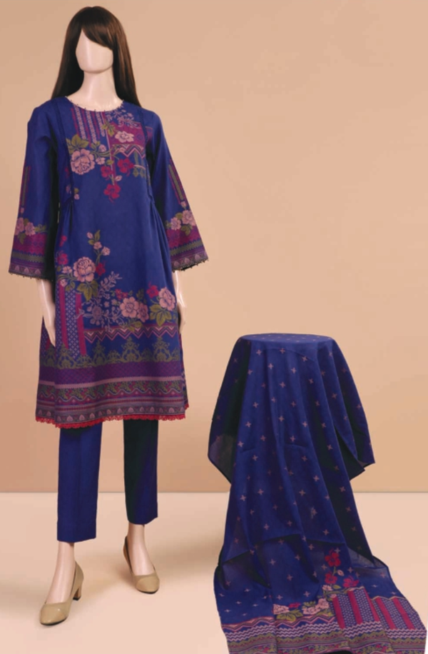 Nyla U02-23014-27B Jacquard Cotton Unstitch 3 piece Suit by Saya