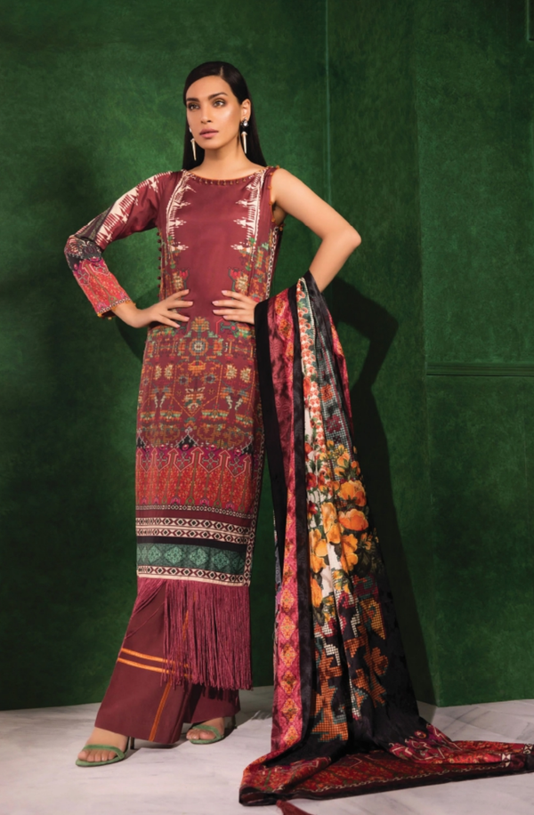 U3P-WS23R7-21 Unstitch Digital Printed Khaddar Volume-1 by Sapphire