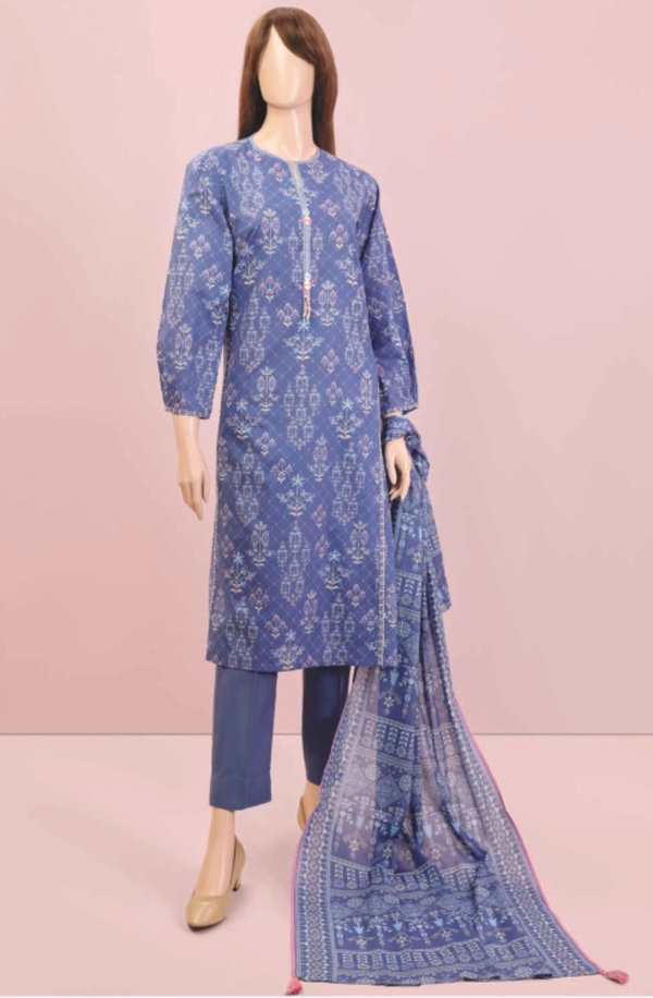 U01-23087-06B Unstitched 3 piece Suit Saffron Printed Lawn Volume 6 by Saya