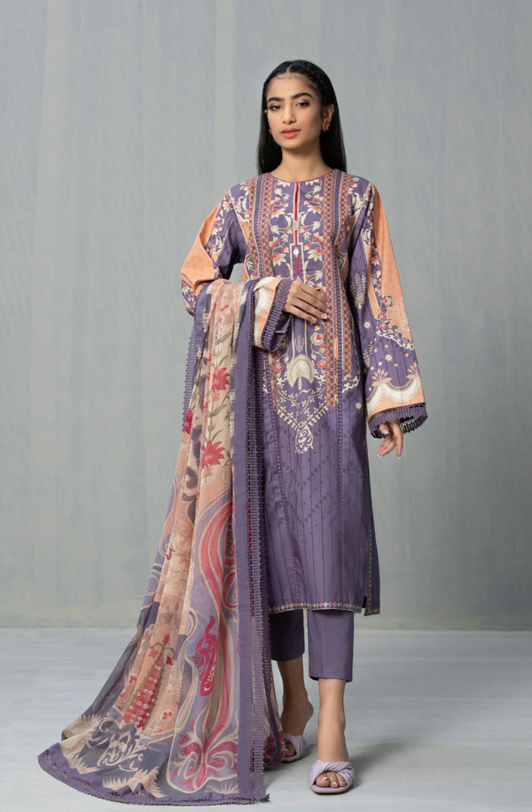 U3-DY22V5-5WS Unstitched Printed Lawn Collection 2025 Volume-7 by Sapphire