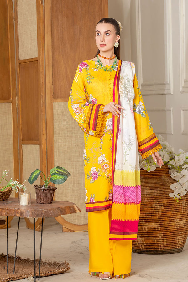 LUMINIA PF062411 Unstitched Bold & Black Premium Lawn Collection by Paltar