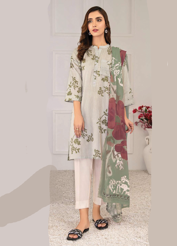U2397 Biege Printed 2 Piece Suit by LimeLight