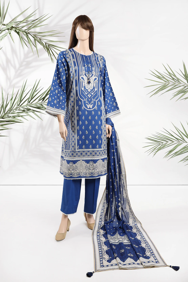 KS-CC-010 Kefi Printed Lawn Unstitched  3 Piece Suit by SAYA