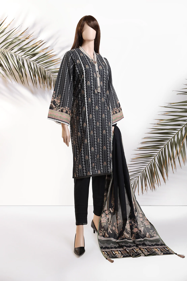KS-CC-004 Kefi Printed Lawn Unstitched  3 Piece Suit by SAYA