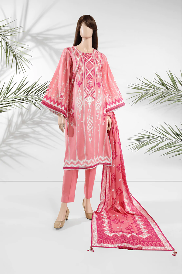 KS-CC-008 Kefi Printed Lawn Unstitched  3 Piece Suit by SAYA