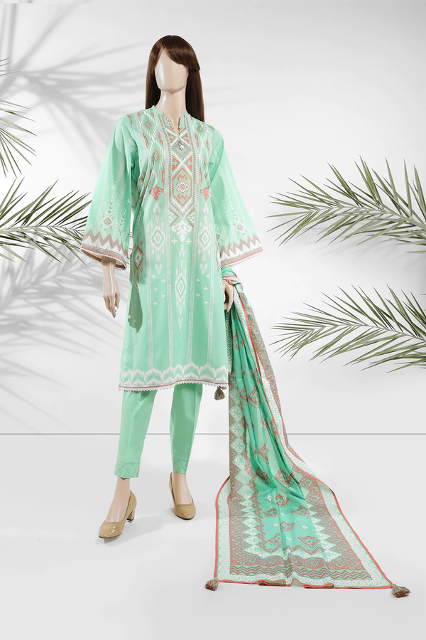 KS-CC-009 Kefi Printed Lawn  Unstitched  3 Piece Suit by SAYA