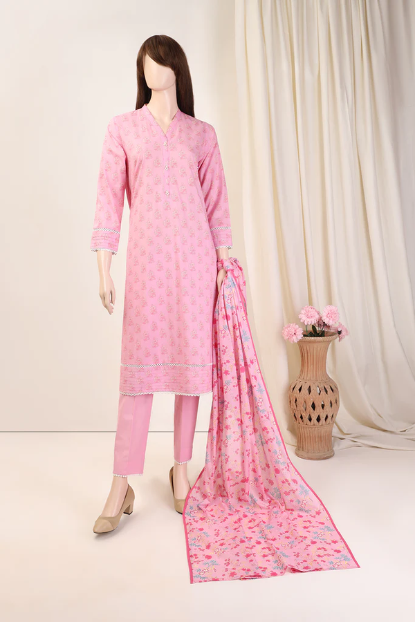 U01-23086-01A Unstitched 3-piece Suit Saffron Printed Lawn Vol-4 by Saya