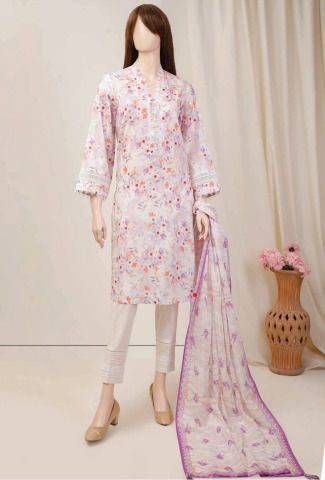 U01-23089-06A Unstitched 3-piece Suit Saffron Printed Lawn Vol-4 by Saya