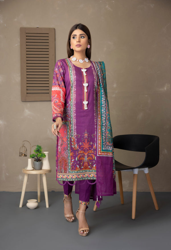 Splee-7 3-Piece Suit Salina Printed Lawn Eid Edition 2023 by Regalia Textiles