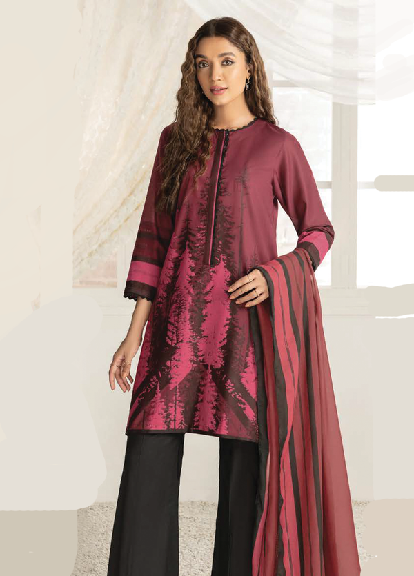 U1620 Maroon Jaquard Printed 2 Piece Suit by LimeLight